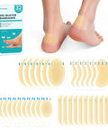 Hydrocolloid Gel Blister Bandages Variety Pack 32 Count Waterproof Adhesive Pads on heel for friction prevention