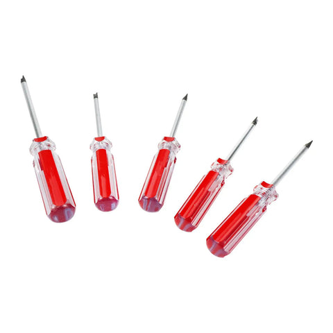 Top Shelf 5 Piece Spanner Screwdriver Set Featuring Strong Magnetic Tips In M1.7 M2.0 M2.3 M2.6 And M2.8 Sizes with red handles