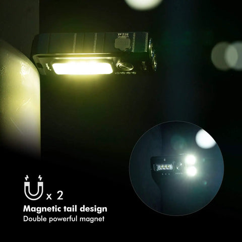 EDC Mini Flashlight With Dual Color Temp Magnetic Tail And USB Rechargeable 1400mAh Battery 1650 Lumens Front 6500K Side 5000K Keychain Sized Light For Outdoors Emergencies And Work