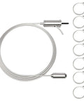 8 Pack Hexagon Garage Light Hanging Kit With Adjustable 1.0M Stainless Steel Suspension Wire Rope Heavy Duty 1.5mm Cables For Hex LED Lights
