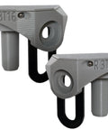 Heavy Duty Beefed Up Steel Core Hinge Pair For Rubbermaid 5X6.5 Slide Lid Resin Outdoor Shed Door Replacement Replaces 3T16 3T17 with black pins.