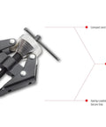 EZ RED BK706 battery terminal and wiper arm puller tool, black body with knurled silver adjustment knob