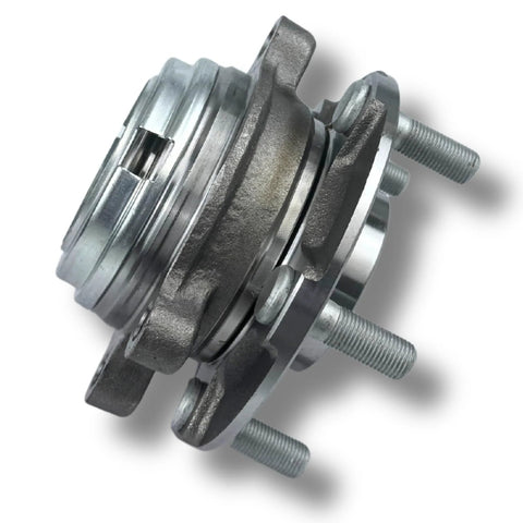 Front view of Pair Front Wheel Bearing Hub Assembly Fits Altima 2007 2008 2009 2010 2011 2012 And 2013 Altima 2.5L Coupe With Encoder ABS 5 Lug Front Left And Right Ready To Install Drop In Replacement For 2.5L 4 Cylinder Models Only