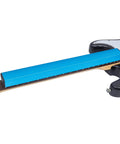 Professional Guitar Fret Leveling Beam And Sanding Block Precision Ground Steel Rail For Quick Fret Sanding And Perfect String Action Setup positioned on a guitar neck.
