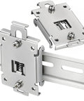 Two Pack 35mm DIN Rail Mount Brackets With Screws, Stainless Steel Relay Rail Clips For Solid State Relays And Single Phase Installations