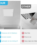 Heavy Duty White Drywall Access Panel 18 By 22 Inch With Secure Lock And Key For Ceiling And Electrical Conduit Hatches showing comparison of materials.