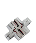 Straight Top Quality 2 Pack Hidden Door Hinges 304 Grade Stainless Steel Invisible Floating Pair For Clean Flush Mount Cabinetry And Entry Doors 34X140Mm Silver Heavy Duty close-up view showing stainless steel construction and dual bracket design.