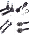 Front suspension kit (10-piece) Amazon: 2 upper control arms, 2 sway bars, 2 lower ball joints, 4 tie rods.
