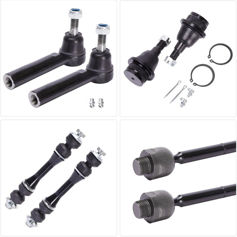 Front suspension kit (10-piece) Amazon: 2 upper control arms, 2 sway bars, 2 lower ball joints, 4 tie rods.
