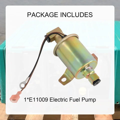 Electric Fuel Pump 12V Replacement For Onan 5500 RV Cummins Generator with wiring, shown in package include