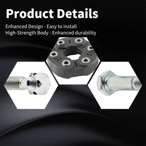 Drive Shaft Coupler Flex Joint Bolt On Replacement For BMW Cars And SUVs Heavy Duty Vibration Dampening Link compatible bolts and joint