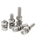 304 Stainless Steel M6 Hex Socket Head Cap Screws And Nuts Kit With Flat Spring Washers Fastener Set for screws, nuts, and washers