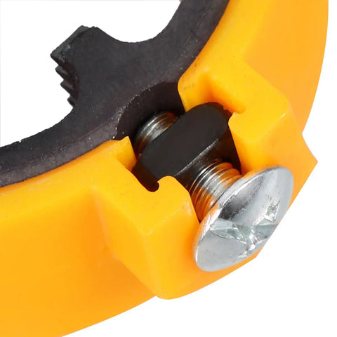 Manual Pipe Threading Tool Set For Home Plumbing Die Threader With Dies Quick And Easy Tubing Threading For PVC And Copper DIY Home Repair Kit Random Color yellow metal clamp close-up