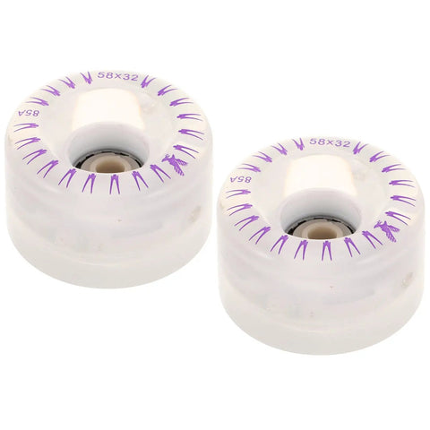Light Up Roller Skate Wheels With Bearings For Quad And Inline Skates LED Indoor Outdoor Replacement Parts 2 Pack