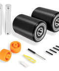 Front Load Wheel Replacement Kit For Pallet Jacks Universal Fit For PTH50 Style And Most Standard Jacks Pro Grade Heavy Duty Replacement Wheels Easy Install Ideal For Warehouses Docks Shops And Retail Spaces showing components