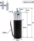 Size details of RV In Wall Slide Out Motor Kit 12V DC Heavy Duty With 500 To 1 High Torque Gear Ratio for trailers and campers.