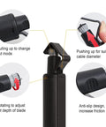 Round Cable Stripper Tool With Adjustable Cutting Depth And 90 Degree Blade for precise jacket removal, features labeled