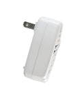 Side view of Plug-In Carbon Monoxide Alarm With Battery Backup And Smoke Detector - Hardwired Safety Sensor, outlet plug visible