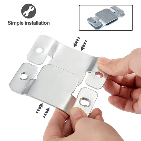 Heavy Duty Sectional Couch Connectors With Rugged Metal Sofa Clips And Complete Mounting Kit To Keep Your Sectional Locked In Tight Without Any Wiggle On The Daily