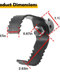 Product dimensions of Tough As Nails 3 Inch Sharktooth Root Cutter Head compatible with Ridgid K-60 drain machines.