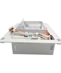 Side view of Genuine OEM Lint Filter Assembly for Dryers Replacement Part for LG Dryers with visible wiring and components