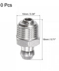 304 Stainless Steel Straight Grease Fittings 1/8-28 Inch Thread, 10 pack, shown with dimensions for heavy-duty hydraulic lubrication