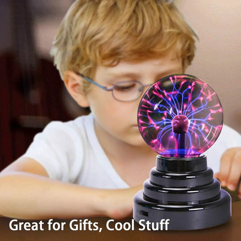 Plasma Ball Light With Touch Sensor USB Powered Lightning Globe For Parties And Gifts Safe And Fun Interactive Science Toy 3 Inch Plasma Globe For Teens And Curious Minds Epic Birthday Holiday Gift
