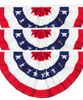 3 Pack Outdoor All American Flag Buntings 1.5x3 Feet Ready for Memorial Day 4th of July Decor Great for Porches Yards and Celebrations
