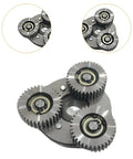 Three Piece Electric Bike Motor Gear Replacement Kit with compact planetary gear durable assembly showing steel 36T gears