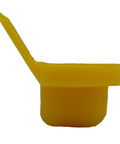 Side view of yellow nylon insert from Pro Grade Tire Changer Nylon Insert Kit for Duck Head Mount Demount Tools Rim Edge Protector Guards