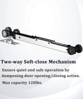 Workhorse Pocket Door Roller Kit With Soft Close, 120 Lbs Capacity, Two Way Soft Close Action, Three Wheel Pocket Door Hanger