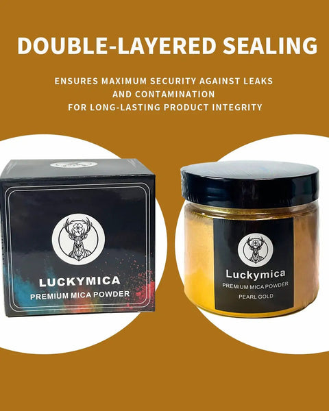 Slick Craft Staple: Premium Pearlescent Mica Powder For Epoxy Resin Art And Casting, Nail Polish Swirl, Candle Pouring, Soap Crafting, Bath Bombs, And DIY Makeup In Knockout Pearl Gold Shimmer