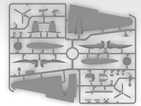 Ki 21 Ia Sally Japanese Heavy Bomber Model Kit Scale 1 To 72 Dope Build with plastic sprues and airplane parts visible