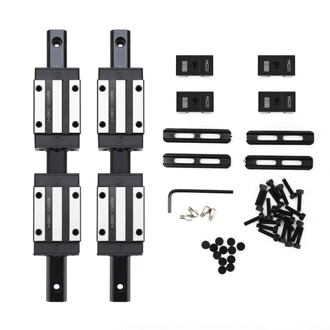 Premium 350mm Linear Guide Kit With Four Carriage Blocks And Four End Stops for DIY CNC Routers and Automatic Machines components