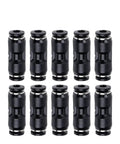 PTFE Tube Connector Pneumatic 1.75mm Filament Splitter For FlashForge AD5M And 5M Pro 3D Printer Parts 10 Pack Easy Install Replacement Durable And Reliable Fits 1.75mm Filament Systems Plug And Play, 10 black connectors