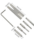 Pinion Gear Puller Kit For RC Motors And Pinion Removal tool set with five pins and L-shaped wrench on white background