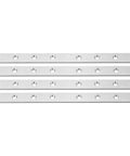 4 Pack Heavy Duty Stainless Steel Flat Plate Straight Brackets For Industrial Shelves 9.63 By 0.79 By 0.12 Inches Wear Resistant