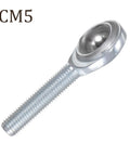 CM5 Heavy Duty Rod End Joint Bearing 2 Pack 5/16 Bore 5/16-24 UNF Right Hand Thread With Jam Nuts, zinc-plated steel