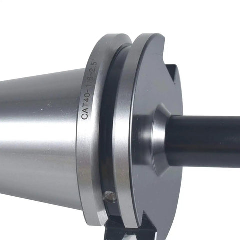Pro Grade Balanced CAT40 End Mill Tool Holder One Eighth Inch Bore 2.5 Inch Length 0.75 Inch Nose side view