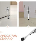 Heavy Duty Zinc Alloy Wall Door Stop With Silver Minimalist Design Kickdown Door Stopper Space Saving Wall Saver in application