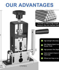 Effortless Wire Stripping Machine Dual Drive Wire Stripper Tool in aluminum and steel with manual crank and drill option