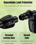 Fifteen Pcs Drip Irrigation Fittings For Half Inch Tubing With Barbed Elbows And Anti Drop Lock Nuts, Leakproof Connections