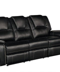 3 Piece Leather Recliner Couch Set With Manual Recliner Sofa Reclining Loveseat And Swivel Rocker Chair For Living Room And Home Office In Black Ultra Comfy Modern Leather Look featuring black reclining sofa