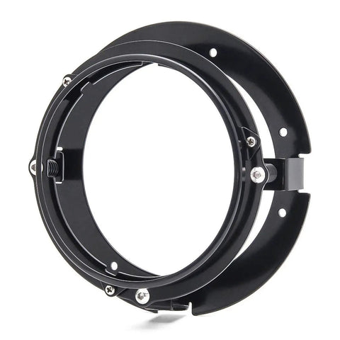 5.75 Inch Round LED Headlight Mount Bracket For Motorcycle, Heavy Duty Metal Alloy Mount With Rust Resistant Finish, Fits Most 5-3/4 Inch Headlights