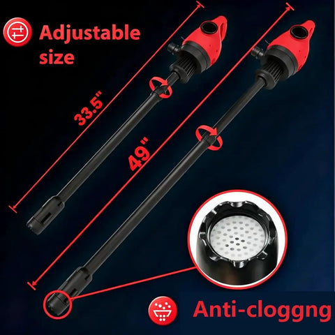 Heavy Duty Electric Drum Pump Is A Real Heavy Hitter Delivering Killer 5 Gpm Flow with adjustable tubes of 33.5 and 49 inches.