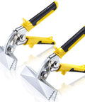 Pro Grade Offset Hand Seamer Set 3 Inch and 6 Inch Wide Jaw Sheet Metal Benders with ergonomic handles