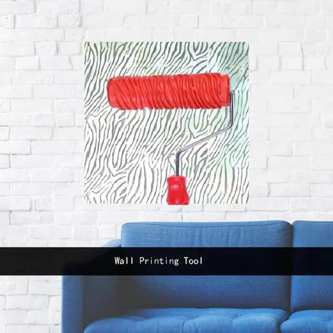 Game Changing Wall Embossing Roller For DIY Pros Create Dope Textured Finishes On Interior Paint Jobs This Bad Ass Tool delivers clear red roller texture on wall.