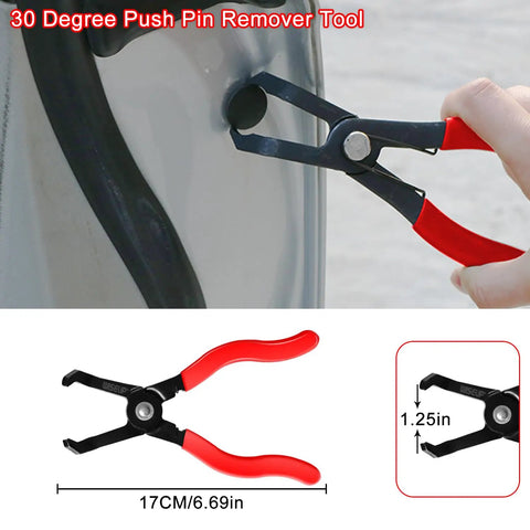 30 degree push pin remover tool with red handles from Eight Piece Fuel Line Disconnect Tool Set Pro Grade Must Have All In One Kit