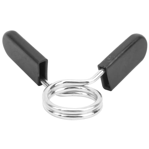 Barbell Loading Pin Steel Weight Holder For DIY Gyms, 250 Lb Capacity, chrome spring clip with black handles for secure plate retention