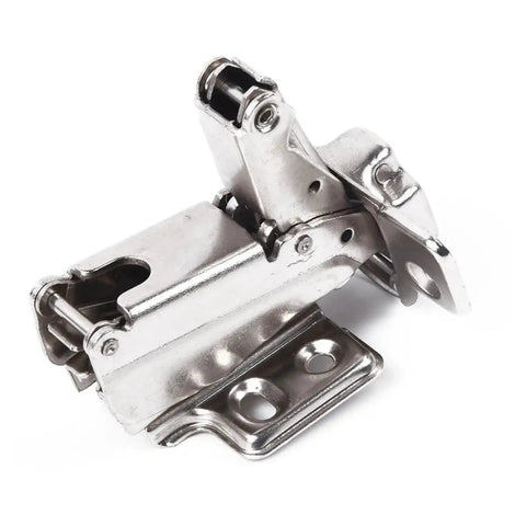 Rotating Concealed Cabinet Door Hinge Set With Matching Screws 165 Degree Spring Folded Hinges in silver steel